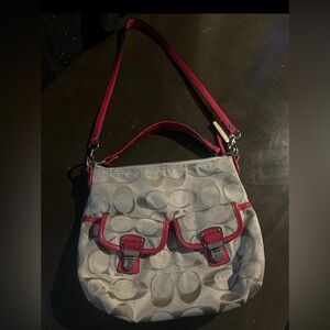 COACH Hobo Bag Beige/Pink